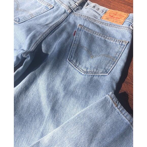 Levi's 550 Men's Jeans 34 x 34 Y2K Regular Fit Straight‎ Leg Light Blue Denim - Picture 7 of 10